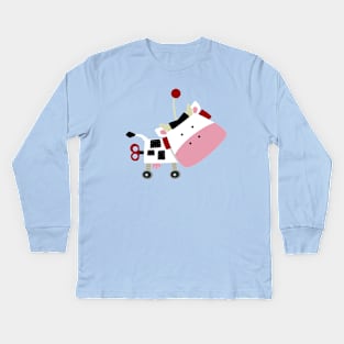 Vaca Robot Kids Long Sleeve T-Shirt